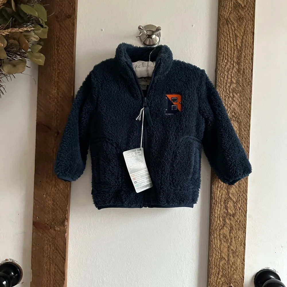 New RARE Bucknell Bison University 6-12 M Baby Fleece Zip Jacket Garb Team 96